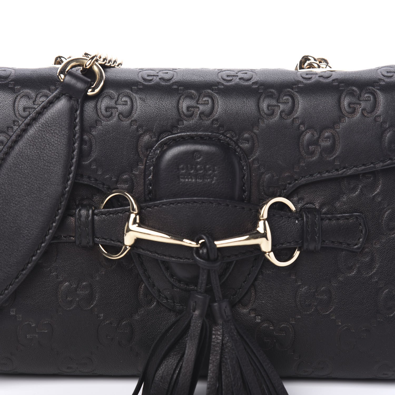 Gucci Guccissima Mini Emily Shoulder Bag Black 9 of 10
