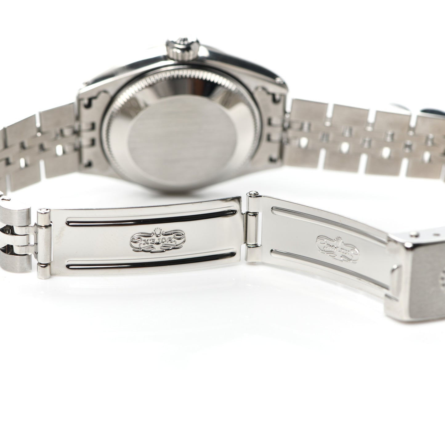Stainless Steel 18K White Gold 26mm Oyster Perpetual Date Watch Silver 6917