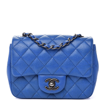Chanel Caviar Quilted Mini Square Flap Blue 1 of 13
