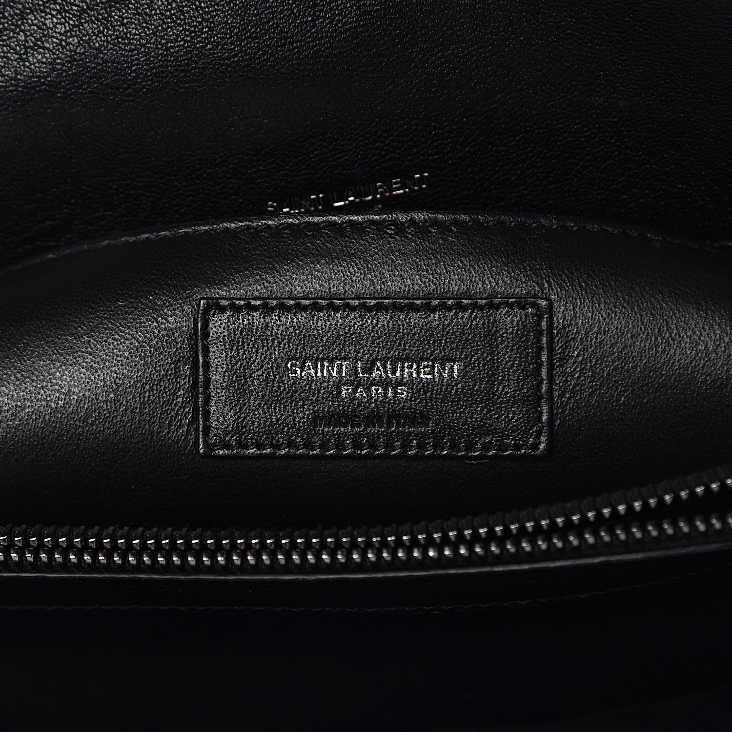 Saint Laurent Sheepskin Matelasse Chevron Monogram Large College Satchel Black 7 of 13