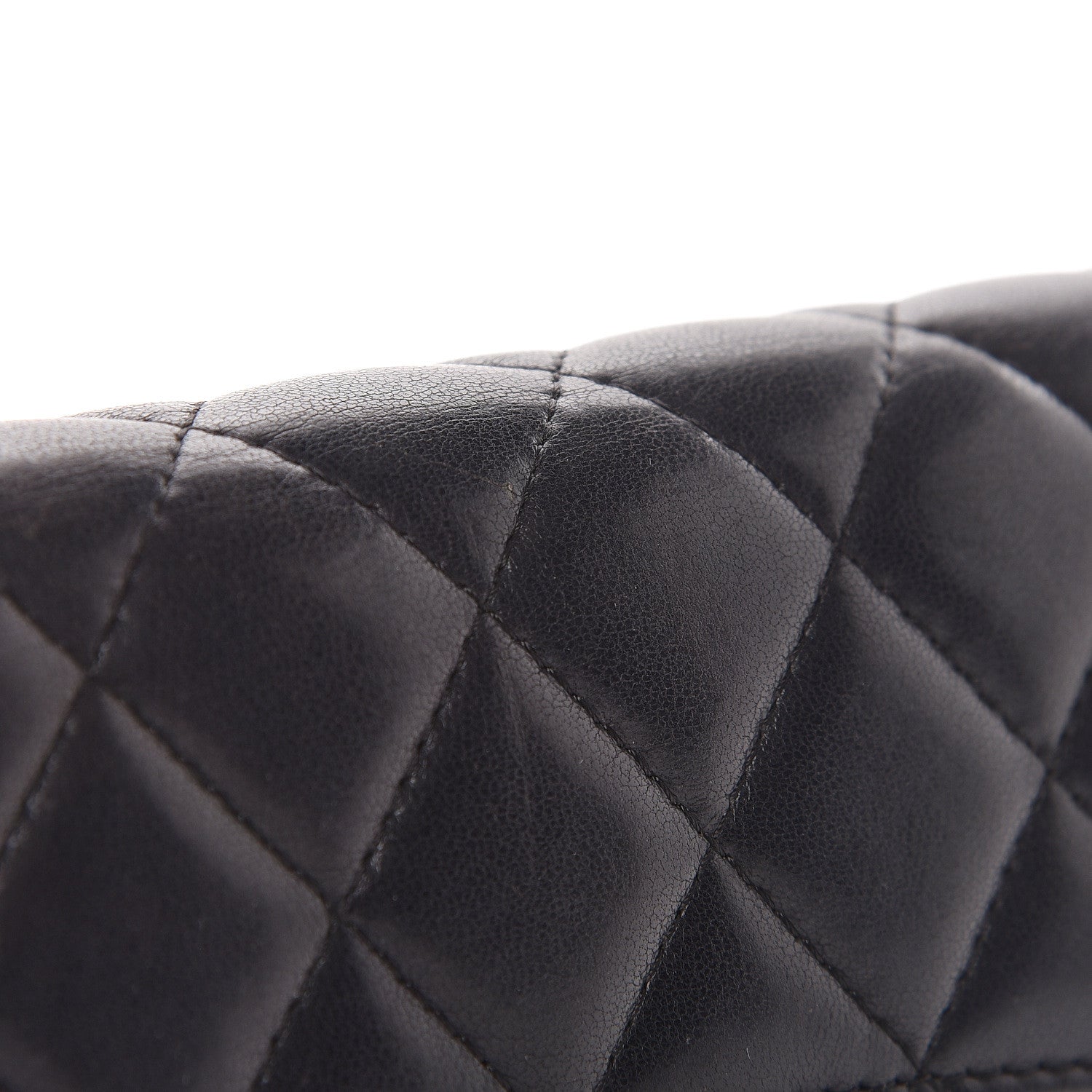 Chanel Lambskin Quilted Large Gusset Flap Wallet Black 11 of 14
