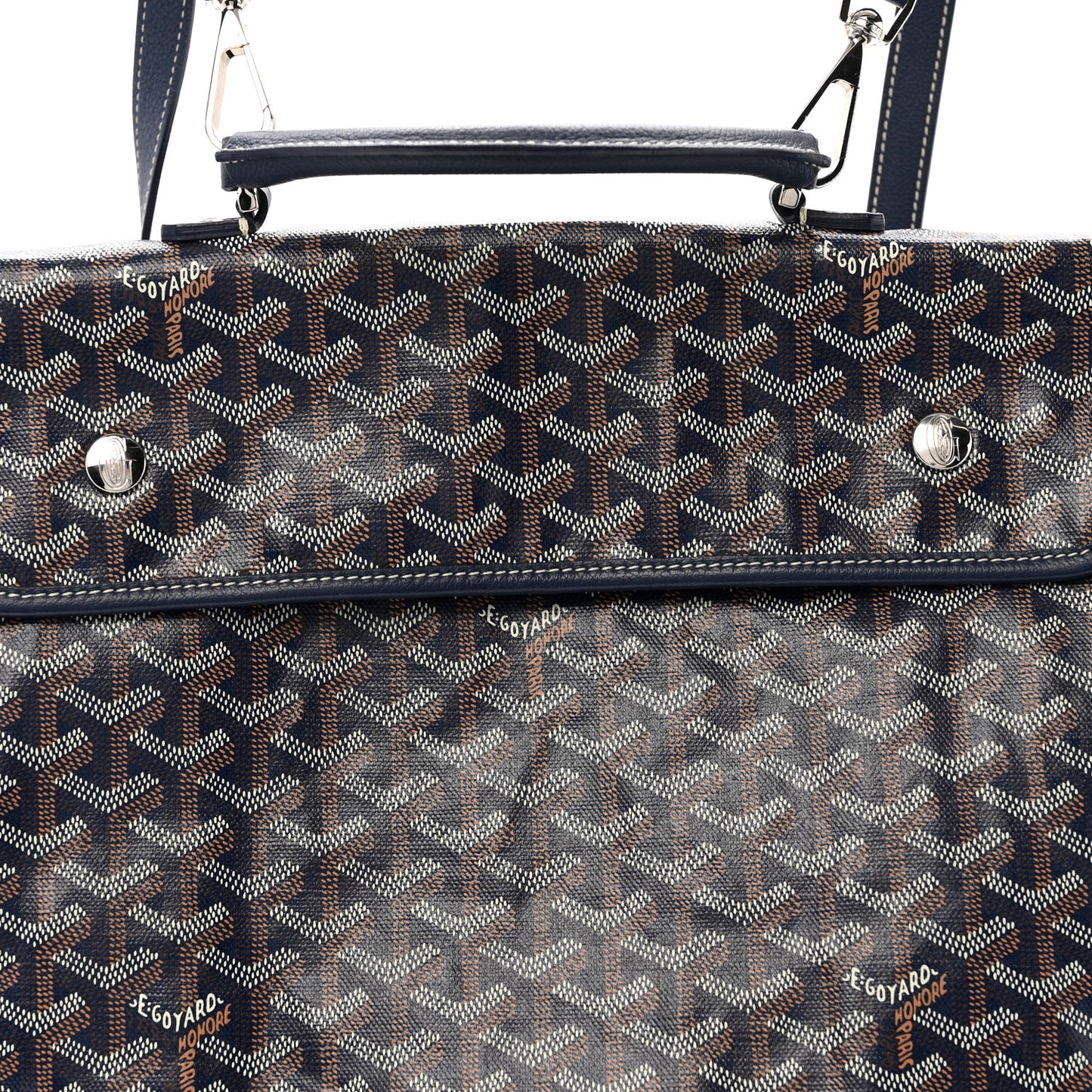 Goyardine Saint Leger Soft Briefcase Backpack Navy