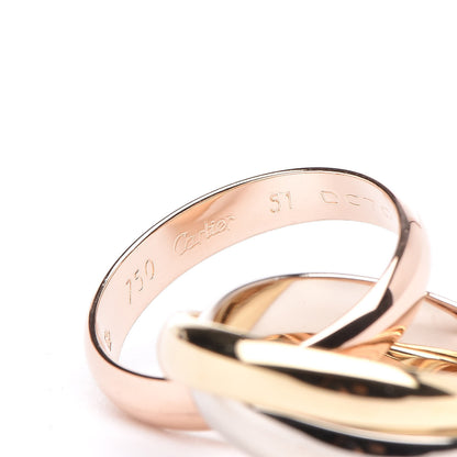 Cartier 18K Pink Yellow White Gold Classic Trinity Ring 51 5.75 4 of 5
