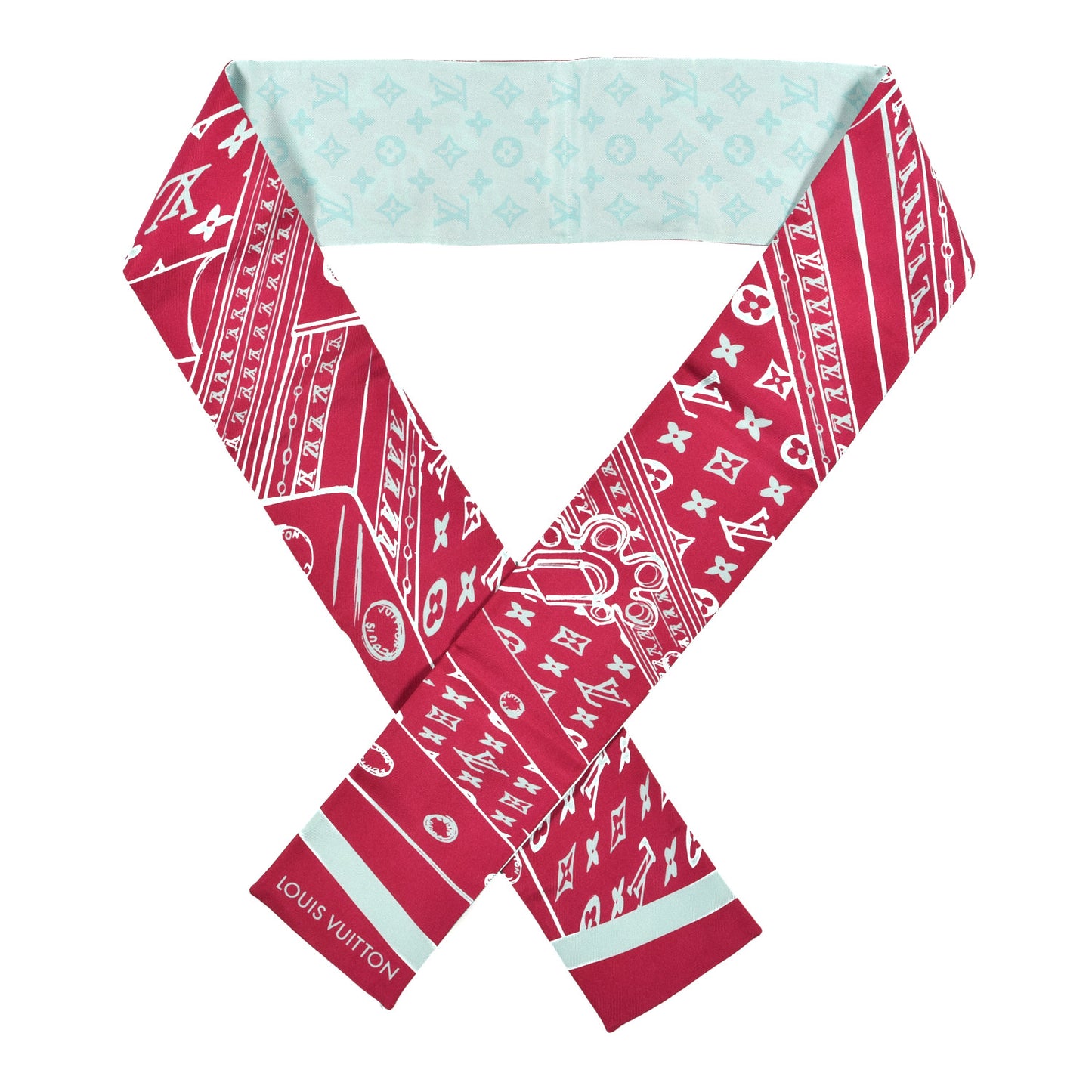 Silk Monogram Trunkit Bandeau Framboise