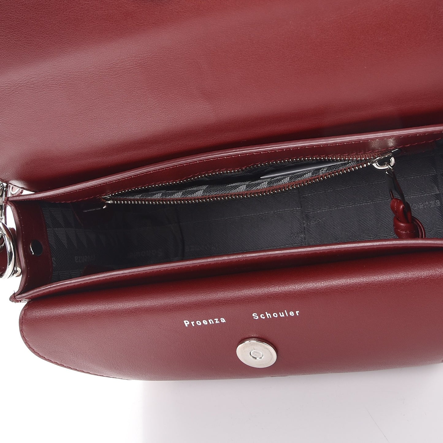 Smooth Calfskin Mini PS11 Classic Shoulder Bag Garnet