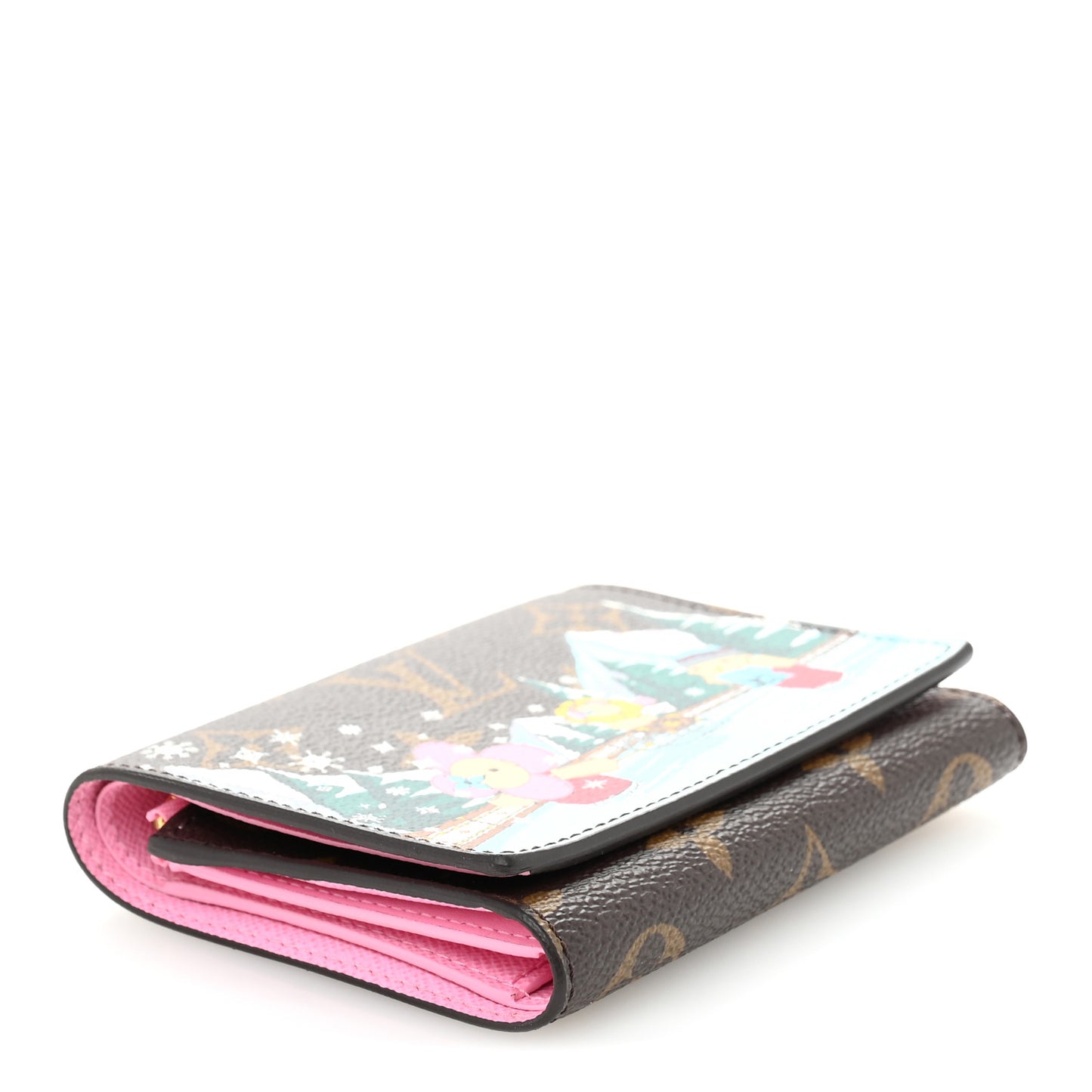 Monogram 2023 Christmas Animation Alpine Victorine Wallet Wisteria Pink