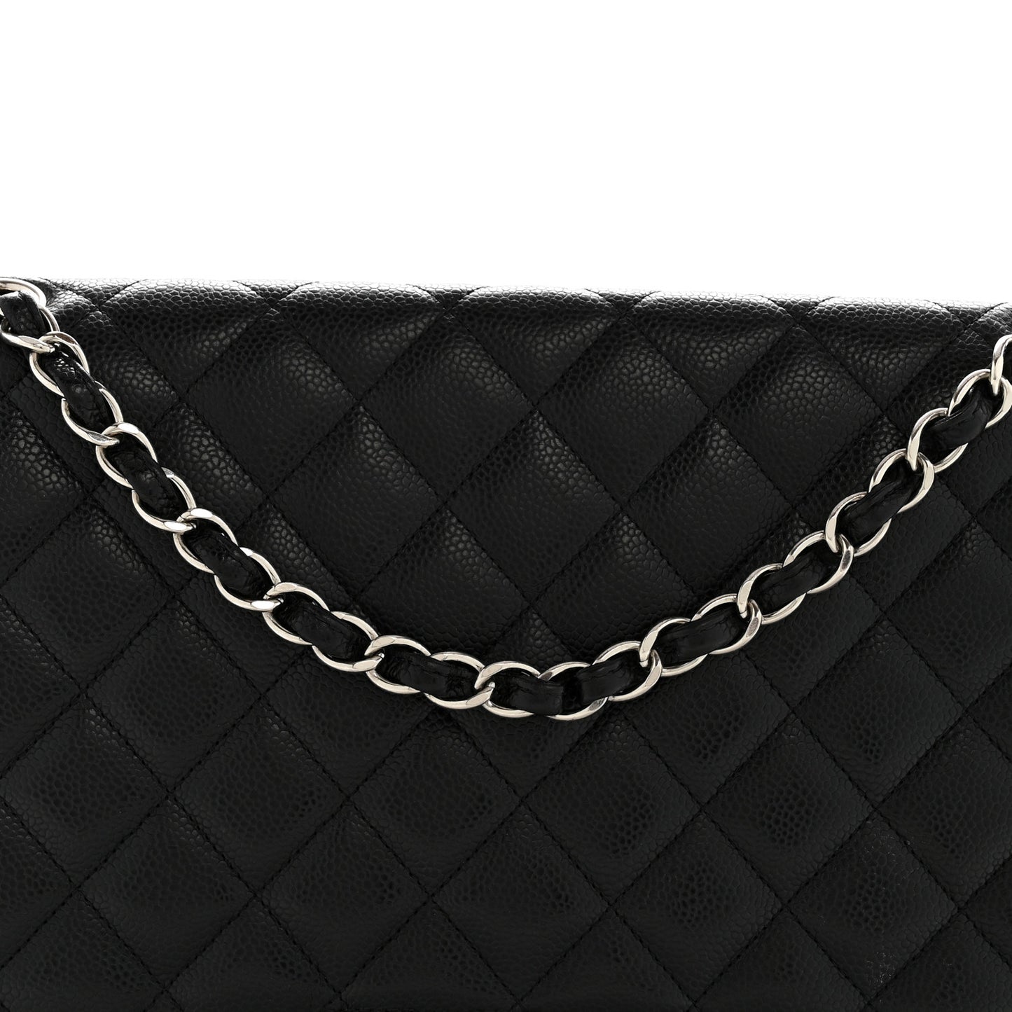 Caviar Quilted Maxi Double Flap Black
