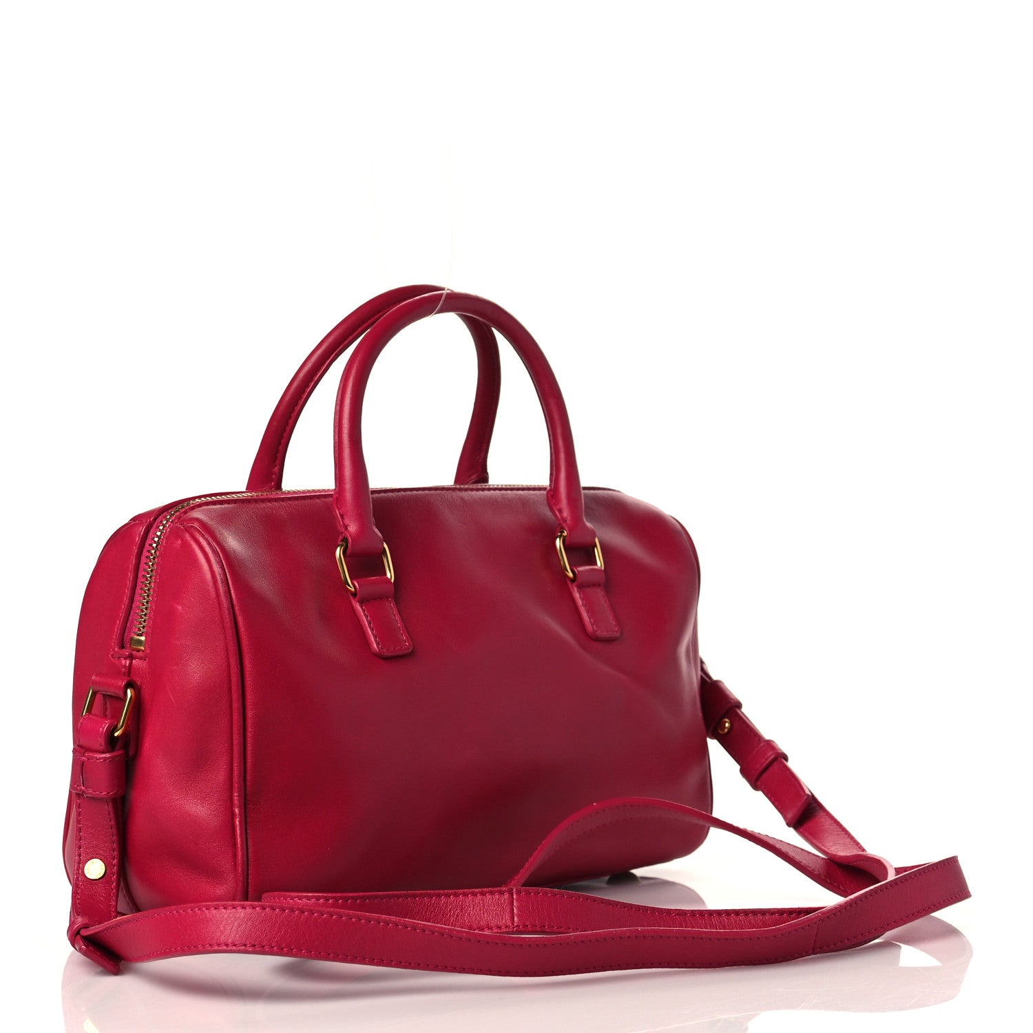 Saint Laurent Calfskin Classic Duffle Fuchsia 2 of 14