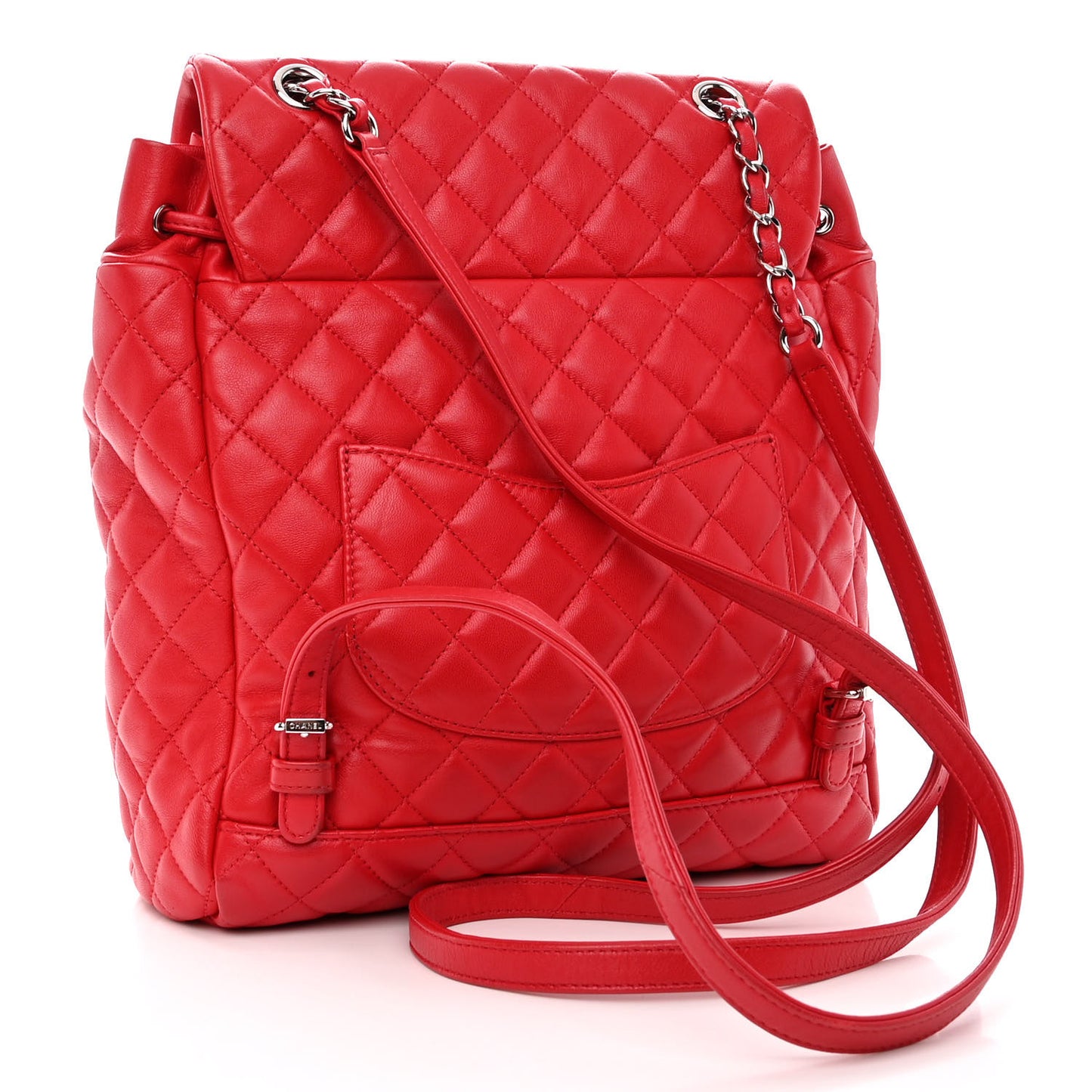 Lambskin Quilted Large Urban Spirit Backpack Red