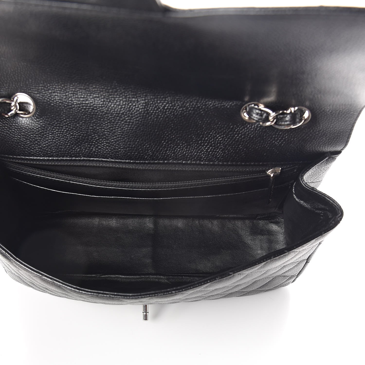 Chanel Caviar Quilted Jumbo Single Flap Black 5 of 10