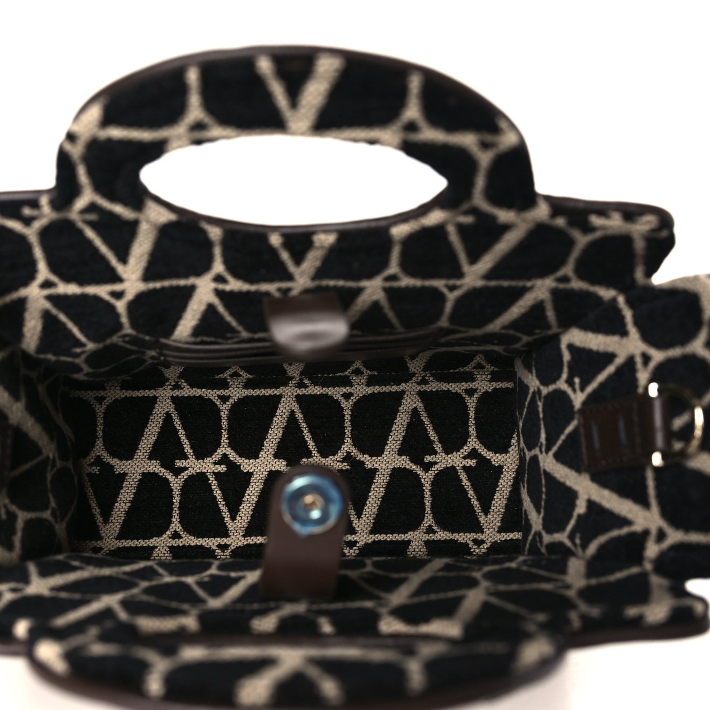 Toile Iconographe Goatskin Mini Le Troisieme Shopping Bag Naturale Black Fondant