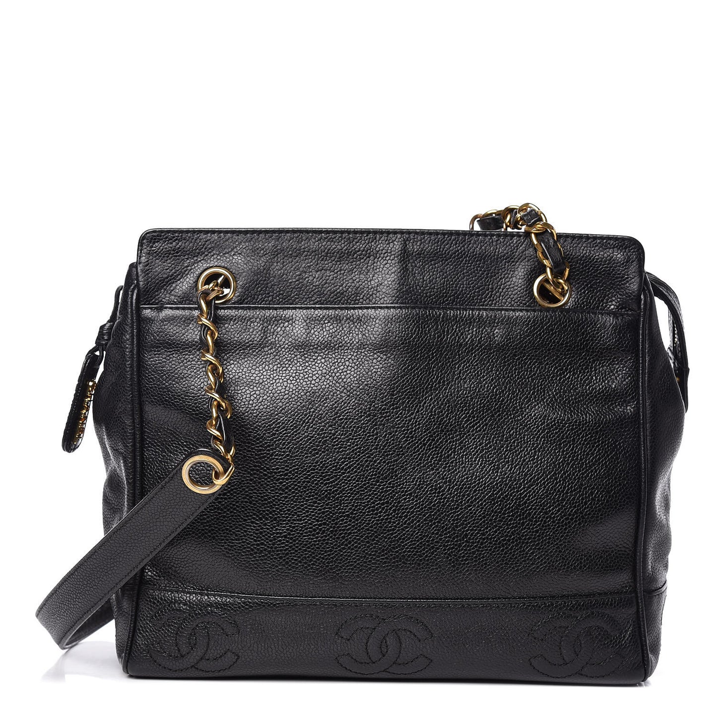 Caviar CC Shoulder Bag Black