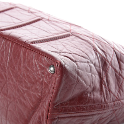 Chanel Aged Calfskin Large Shopping In Moscow Tote Burgundy 10 of 13
