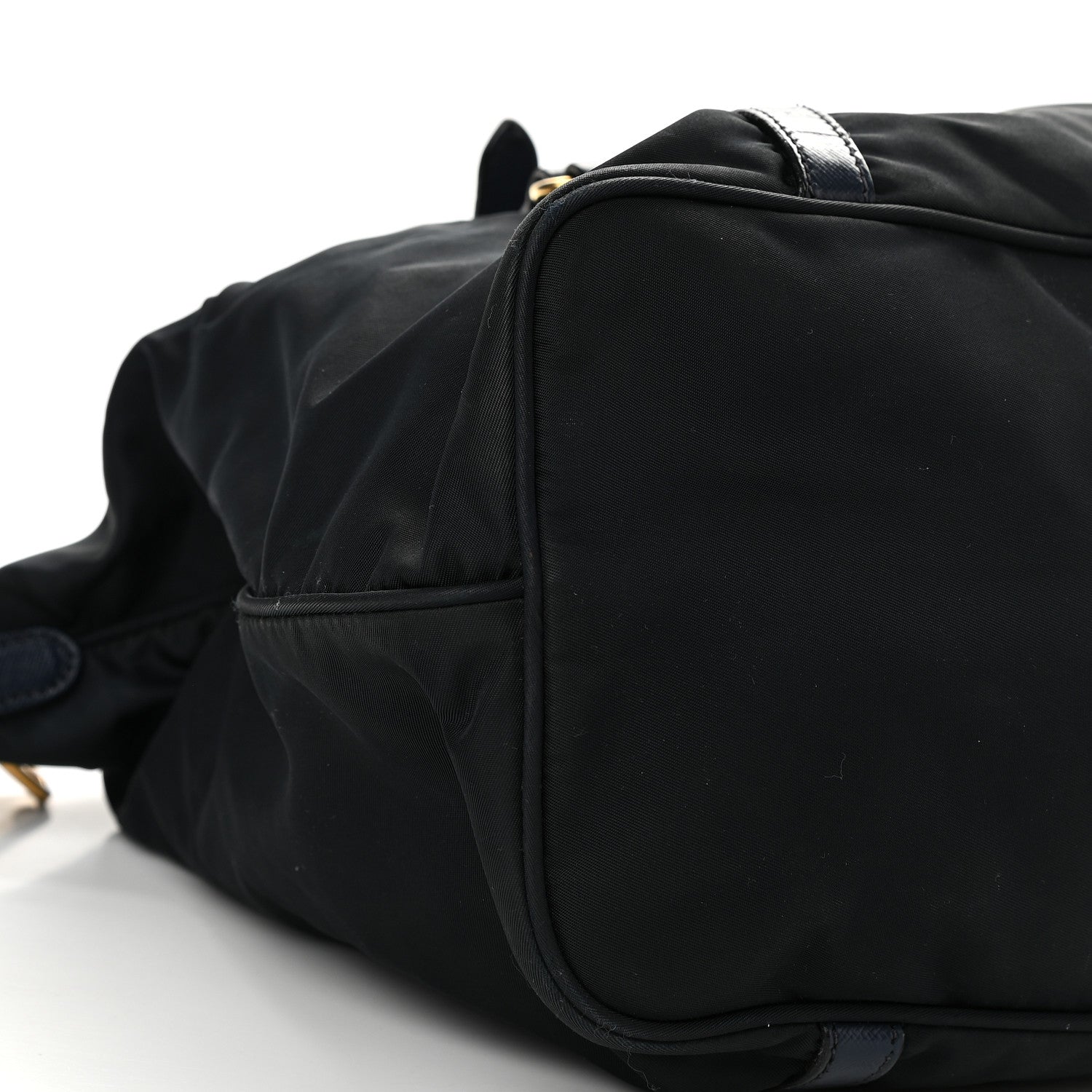 Prada Saffiano Tessuto Nylon Shopping Tote Black 6 of 11