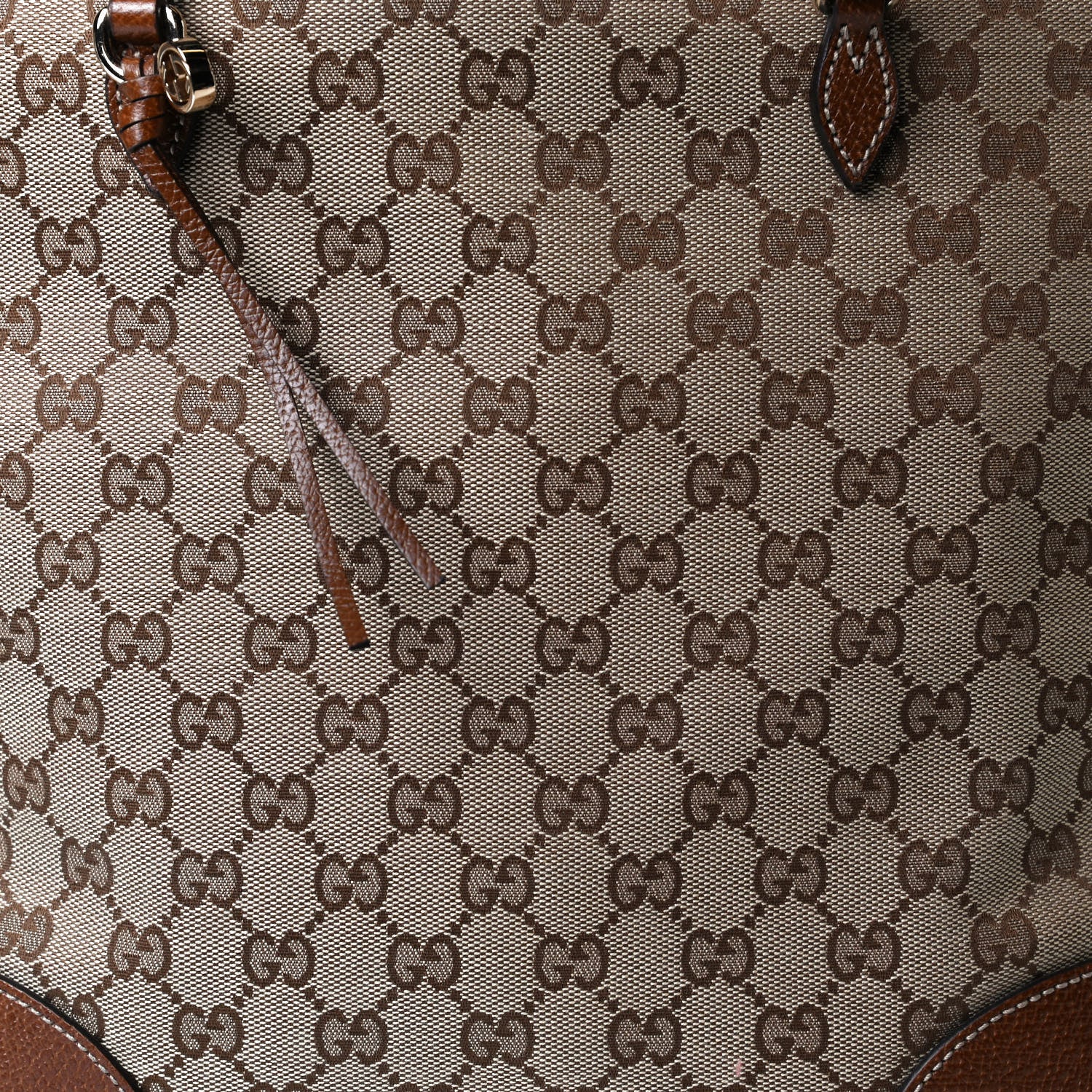 Gucci Monogram Medium Bree Zippered Tote Beige Tabacco 8 of 13