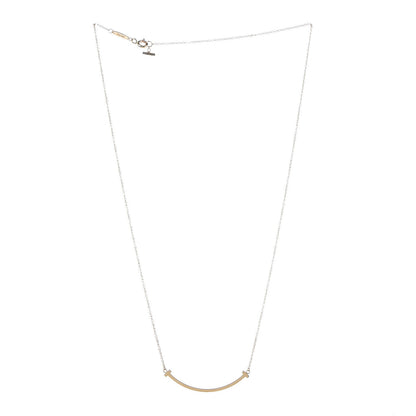Tiffany 18K Yellow Gold Small T Smile Pendant Necklace 3 of 6