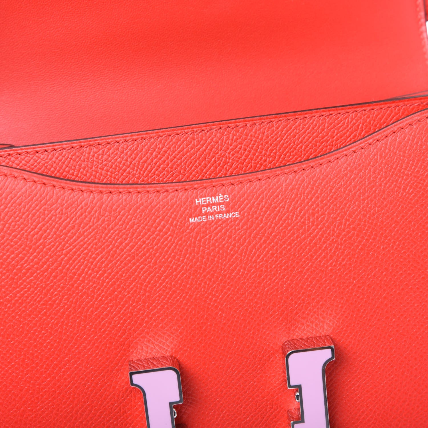Hermes Epsom Enamel Constance 18 Rouge de Coeur Mauve Sylvestre 5 of 10