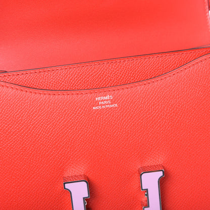 Hermes Epsom Enamel Constance 18 Rouge de Coeur Mauve Sylvestre 5 of 10