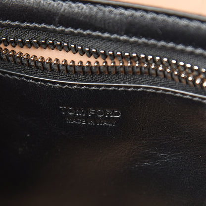 Tom Ford Calfskin Top Handle Bag White Black 6 of 13