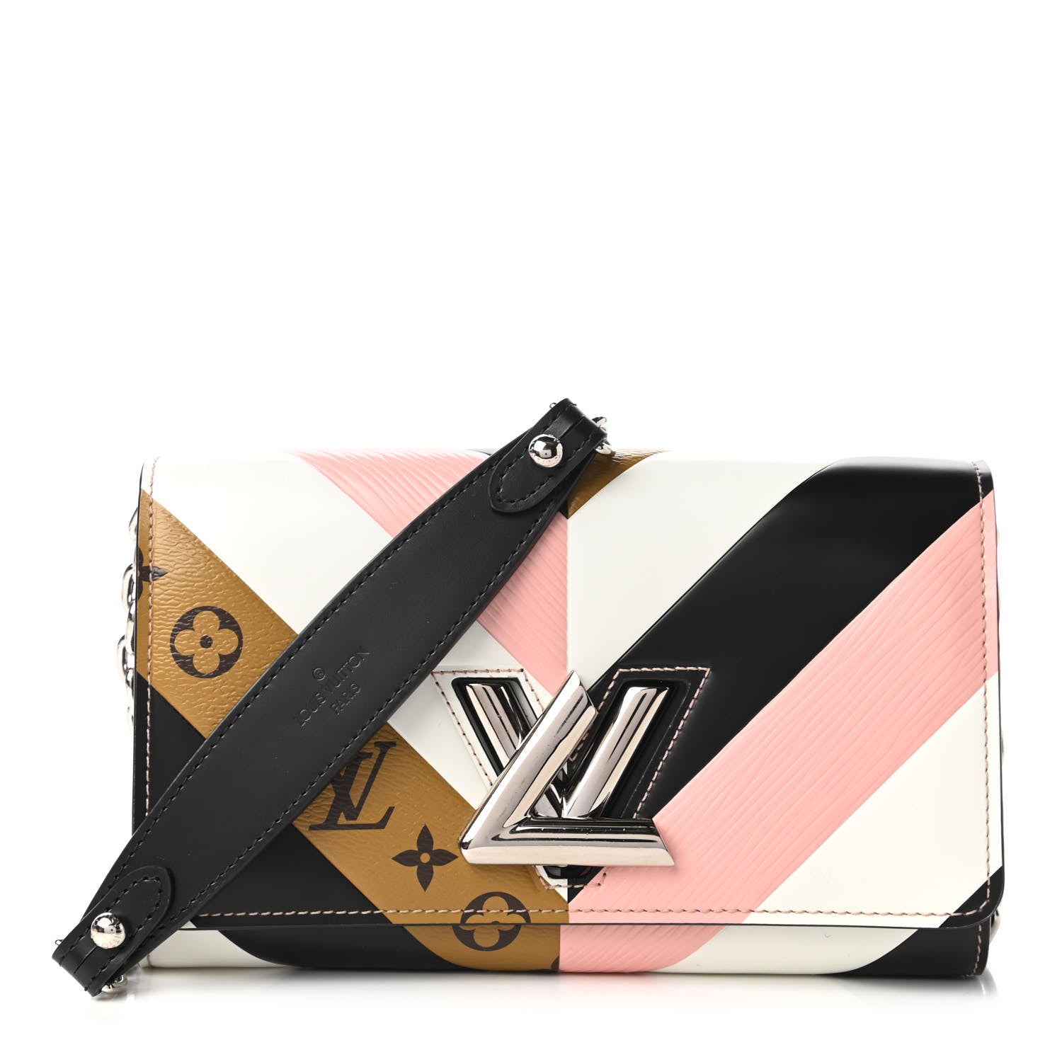 Louis Vuitton Epi Reverse Monogram Twist Chain Wallet Rose Ballerine 1 of 11