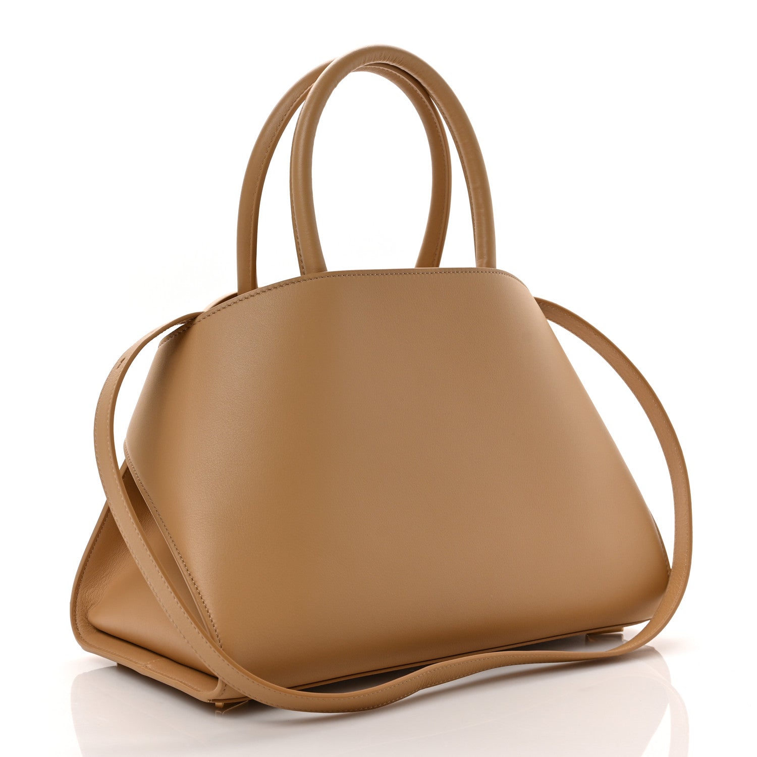 Salvatore Ferragamo Natural Grain Calfskin Small Hug Bag Light Caramel 3 of 9