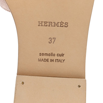 Hermes Epsom Oran Sandals 37 Rose Porcelaine 6 of 6