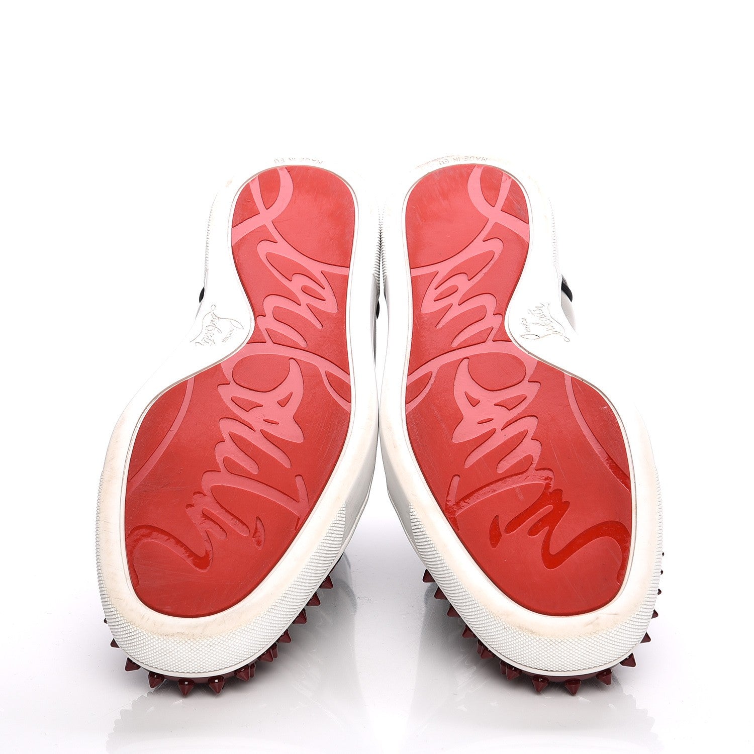 Christian Louboutin Calfskin Patent Spikes Flat Mens Sneakers 44 Multicolor 5 of 10