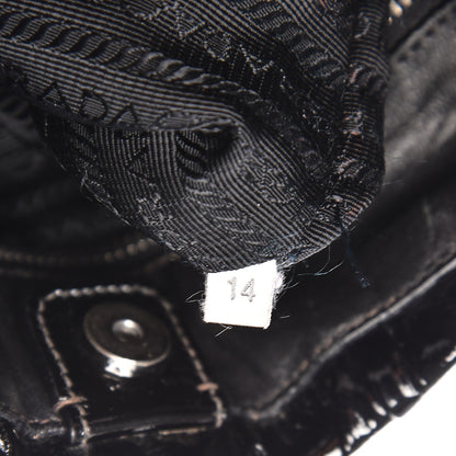 Prada Vernice Gaufre Tote Black 6 of 8