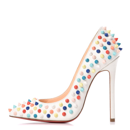 Christian Louboutin Gomme Pigalle Spikes 120 Pumps 35 White Multicolor 1 of 7