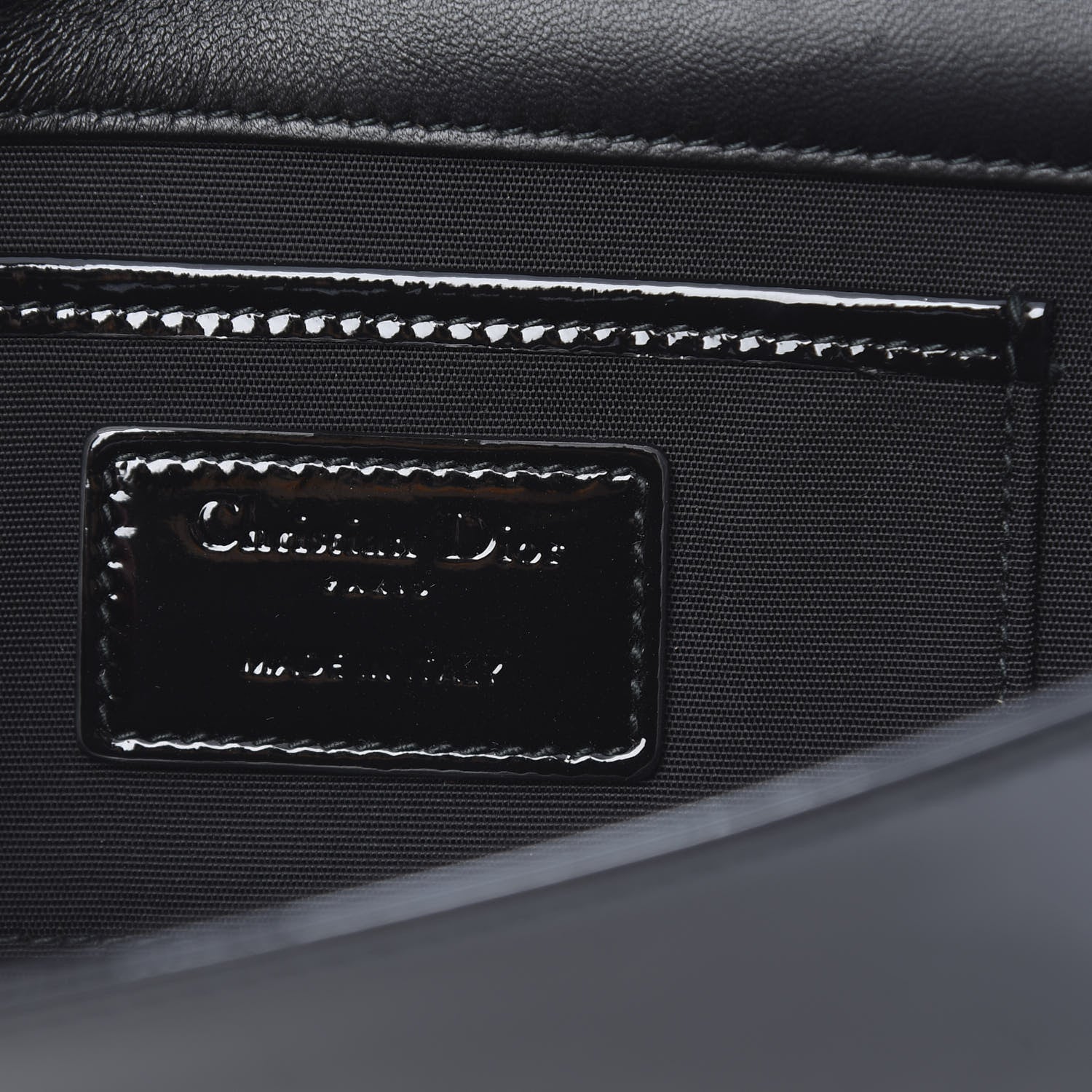 Christian Dior Patent Cannage Lady Dior Convertible Clutch Black 6 of 10