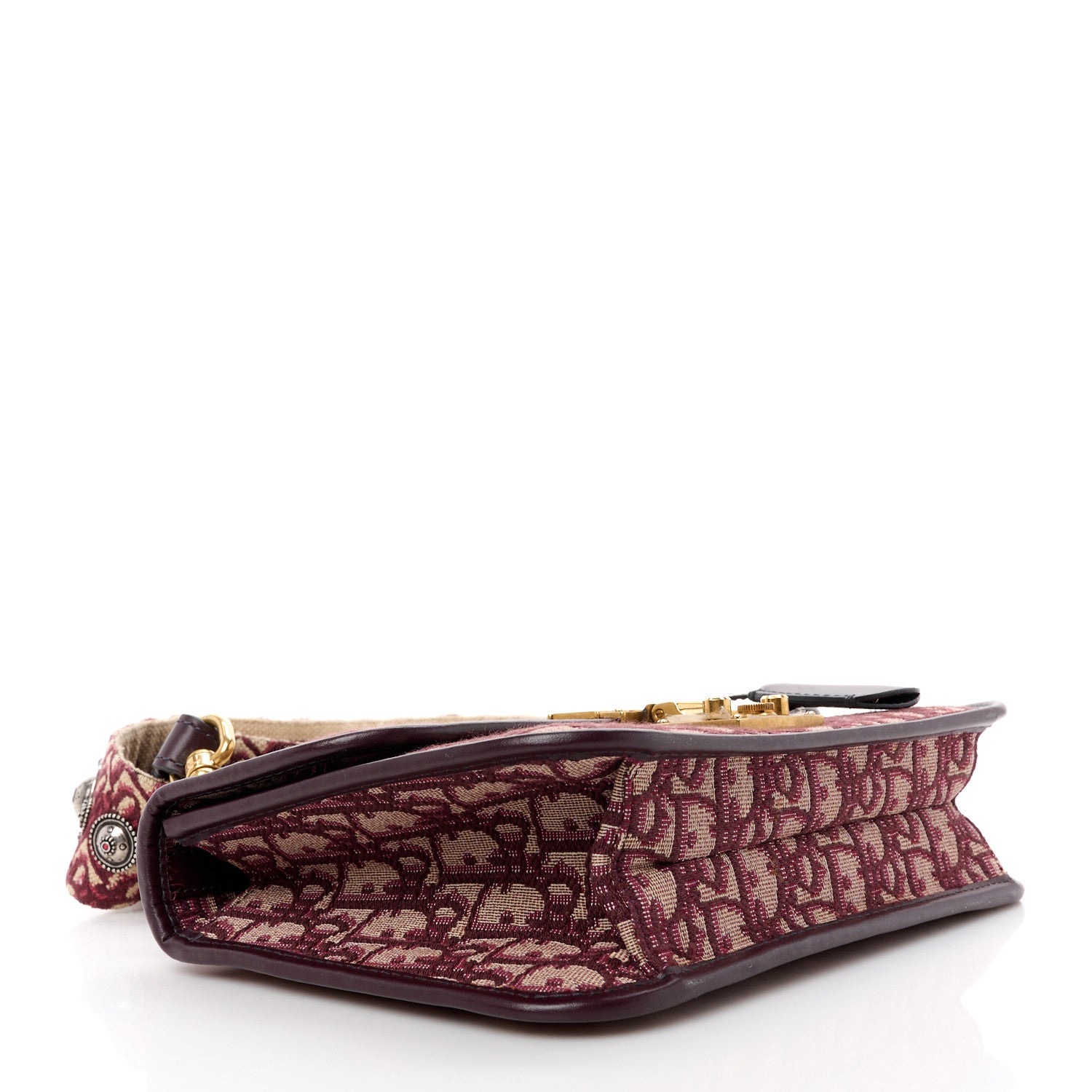 Christian Dior Oblique Dioraddict Flap Bag Burgundy 4 of 10