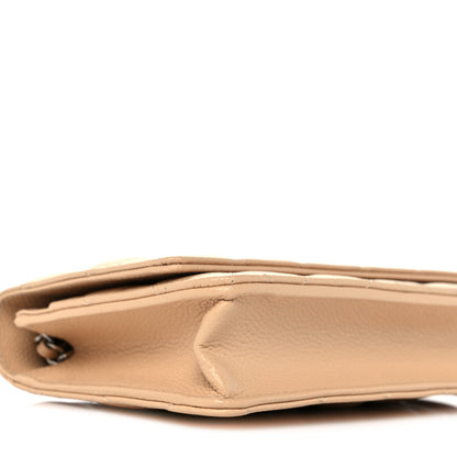 Chanel Caviar Quilted Wallet On Chain WOC Beige 9 of 11