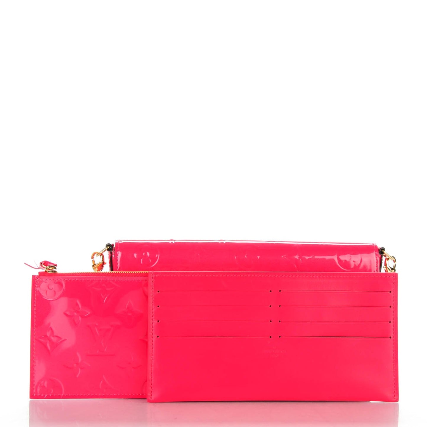 Vernis Felicie Pochette Chain Wallet Hot Pink