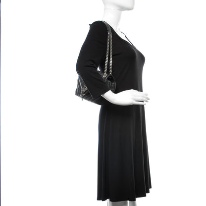 Saint Laurent Sheepskin Matelasse Medium Monogram College Punk Chain Satchel Black 2 of 12
