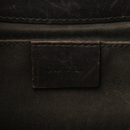 Gucci Monogram Studded Horsebit Clutch Dark Brown 5 of 13