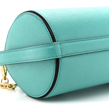 Prada Saffiano Mini Sybille Barrel Bag Blue 8 of 9