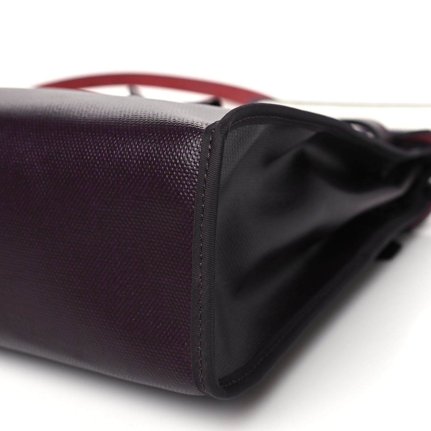 Toile H Berline Vache Hunter Herbag Zip PM 31 Cassis Ecru Black Rouge Sellier