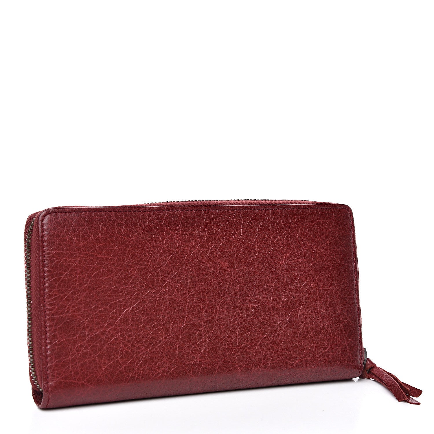 Balenciaga Agneau Classic Hardware Continental Zip Around Wallet Rouge Cerise 2 of 11