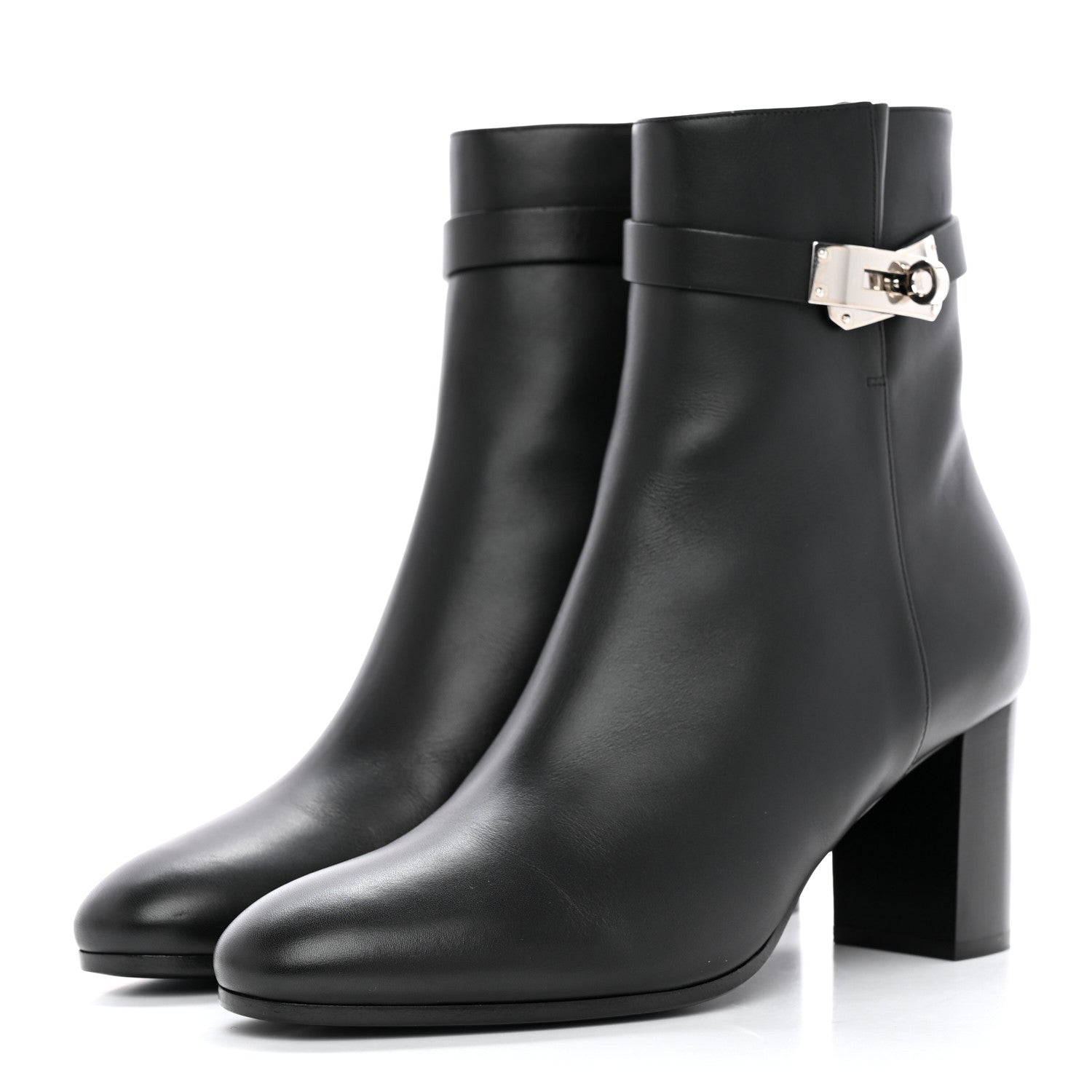 Hermes Calfskin Saint Germain Ankle Boots 40 Black 3 of 9