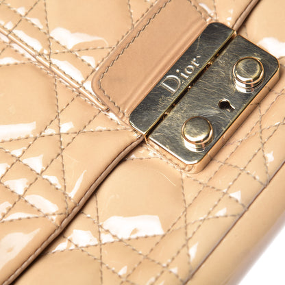 Christian Dior Patent Cannage New Lock Pouch Beige 11 of 14