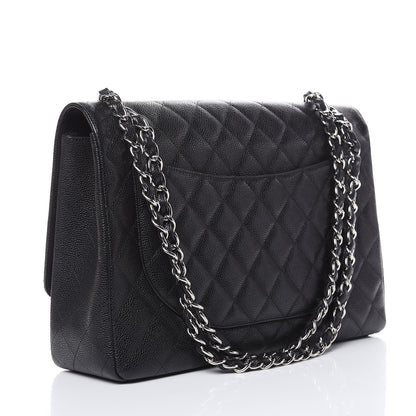 Chanel Caviar Quilted Maxi Single Flap Black 4 of 10