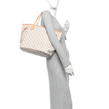 Louis Vuitton Damier Azur Neo Neverfull MM Rose Ballerine 2 of 13