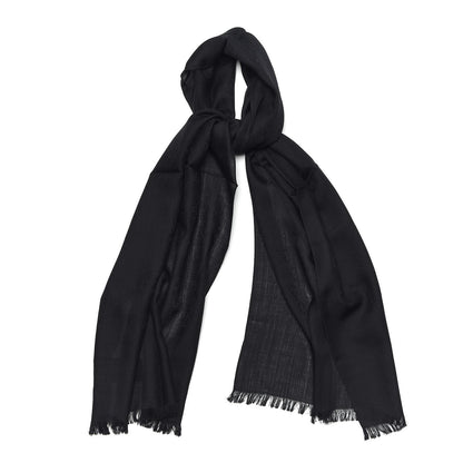 Gucci Wool Silk GG Monogram GGNat Scarf Black 3 of 7