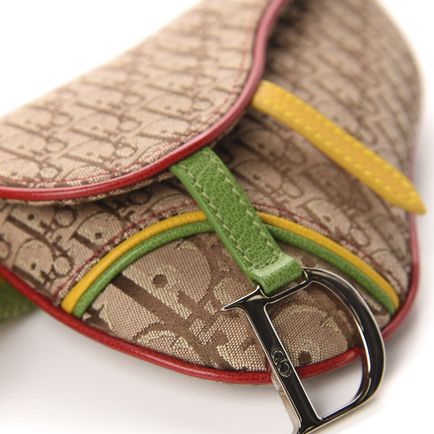 Monogram Rasta Saddle Belt Bag Beige