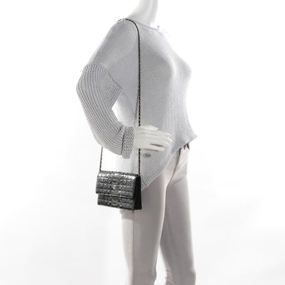 Chanel Python Quilted Wallet On Chain WOC Black 2 of 8