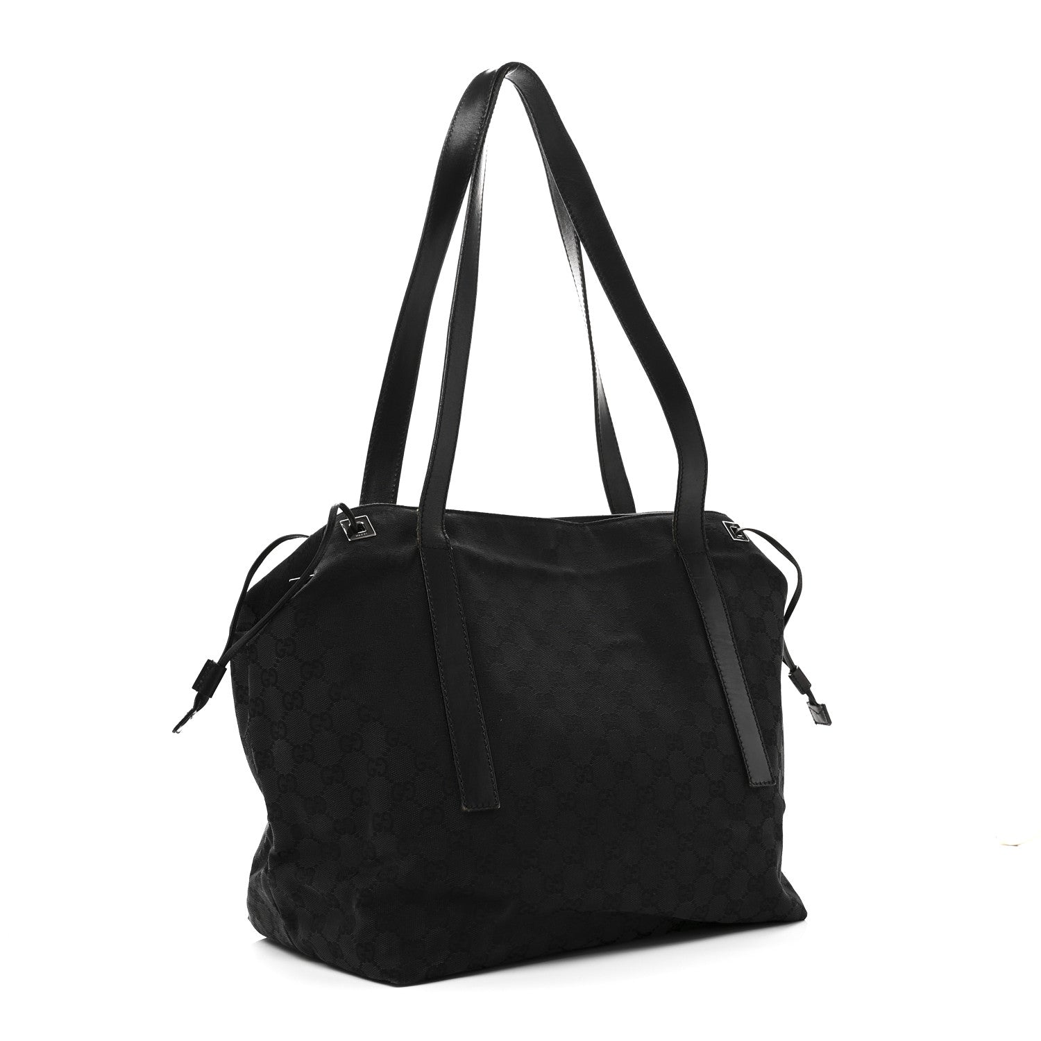 Gucci Monogram Drawstring Tote Black 3 of 12