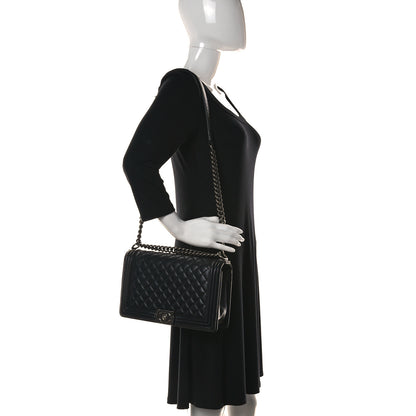 Chanel Lambskin Quilted New Medium Boy Flap Black 2 of 13