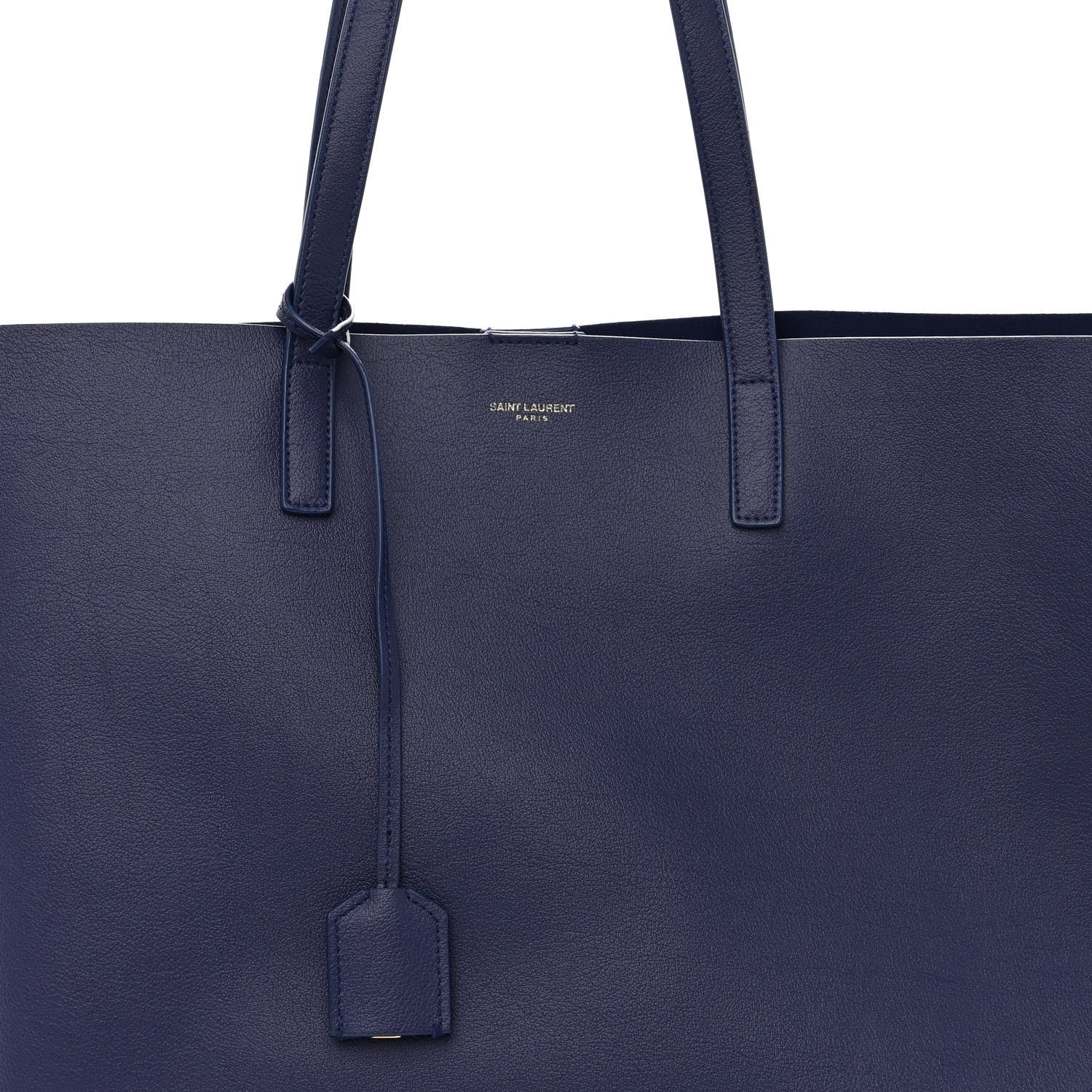 Saint Laurent Calfskin Large Shopping Tote Saphir 8 of 11