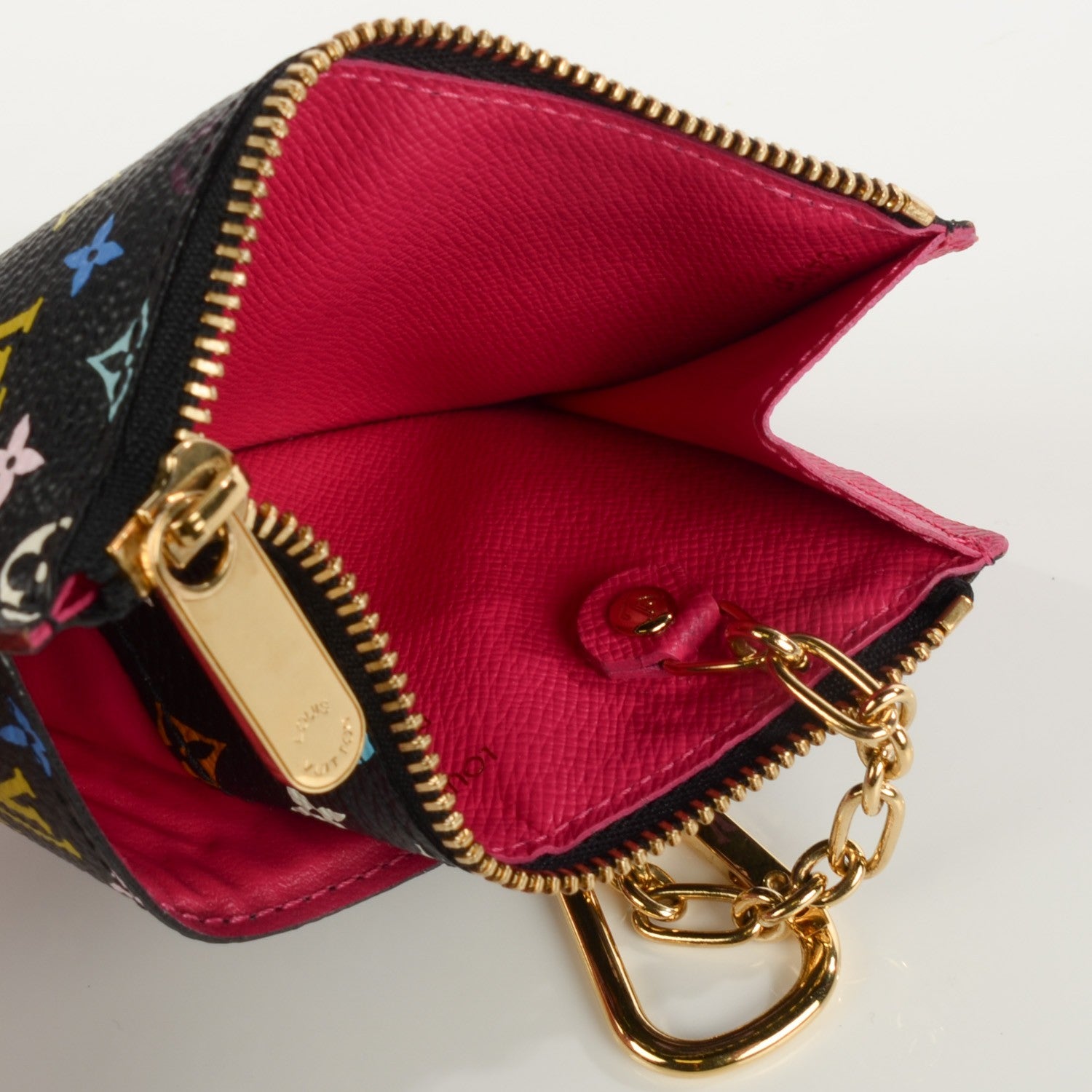 Louis Vuitton Monogram Multicolor Key Pouch Black 6 of 8