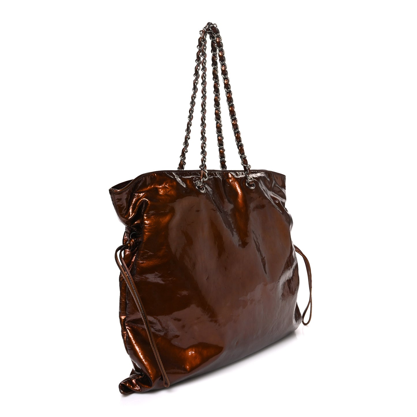 Patent Bonbons Shopper Tote Bronze